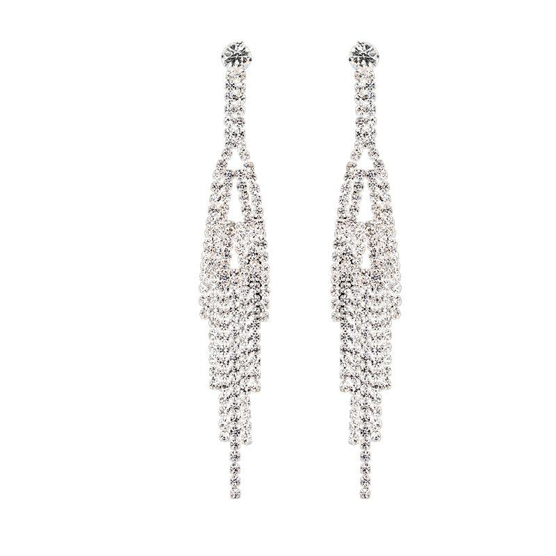 European and American New Earrings Tassel Ethnic Wind Stone Foreign Trade Ornament Hot Supply E394