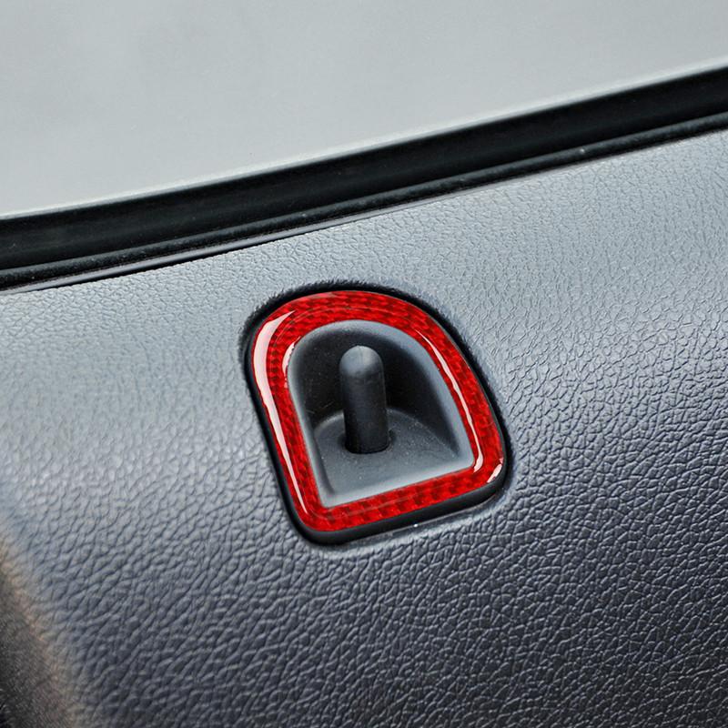 Roșu pornire mașină gaura cheie inel ușă blocare buton inel modificare capac trim bandă autocolant pentru interiorul mașinii Ford Mustang