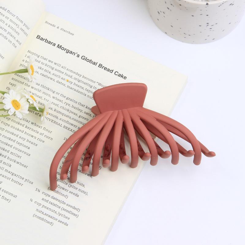 Summer Frosted Solid Color Grab Clip, Large Hair Grab, Fashionable Shower Clip
