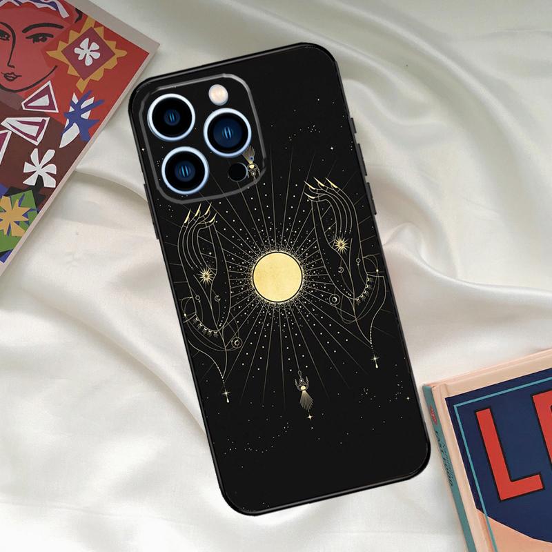 Galaxy Moon Stars Phase Totem Art Phone Case For iPhone 17 16 15 13 12 11 14 Pro Max 16 Plus 12 13 Mini 16e 17 Air Funda Cover