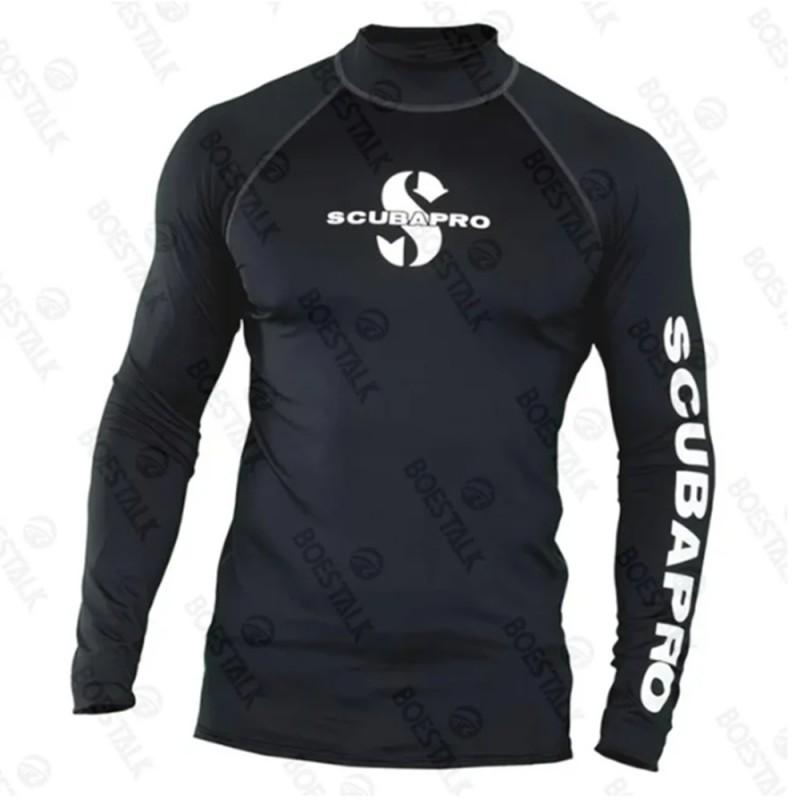 Mens UV Protection Long Sleeve Rash Guard Surfing Diving Swimming Beach Outdoor Water Sports