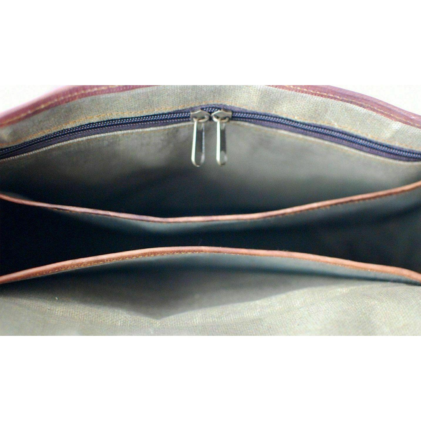 Новая женская винтажная коричневая кожаная сумка через плечо ручной работы 7 x 9 x 3 — фото 4