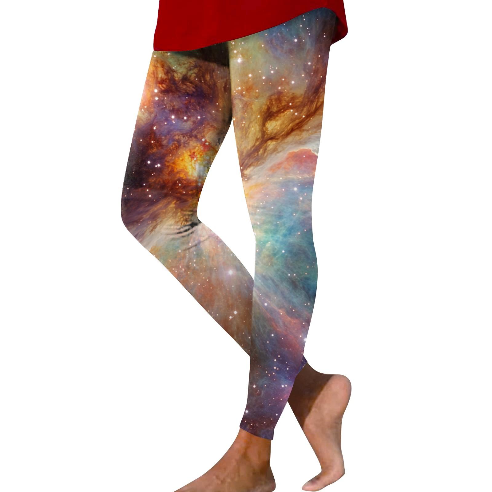 

Women s Fashionable Printed Elastic Waist Slim Fit Elastic Yoga Casual Pants S