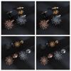 European American Sunflower Brooch Cufflinks Dual-use Accessories Retro Dark Suit Coat
