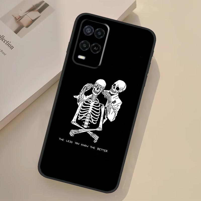 Death Skull Bones Clown Circus Case For Oppo A17 A57 A77 A74 A54 A94 A78 A98 A18 A60 A80 A40 A38 A58 A96 A76 A16 A15 A5 Pro