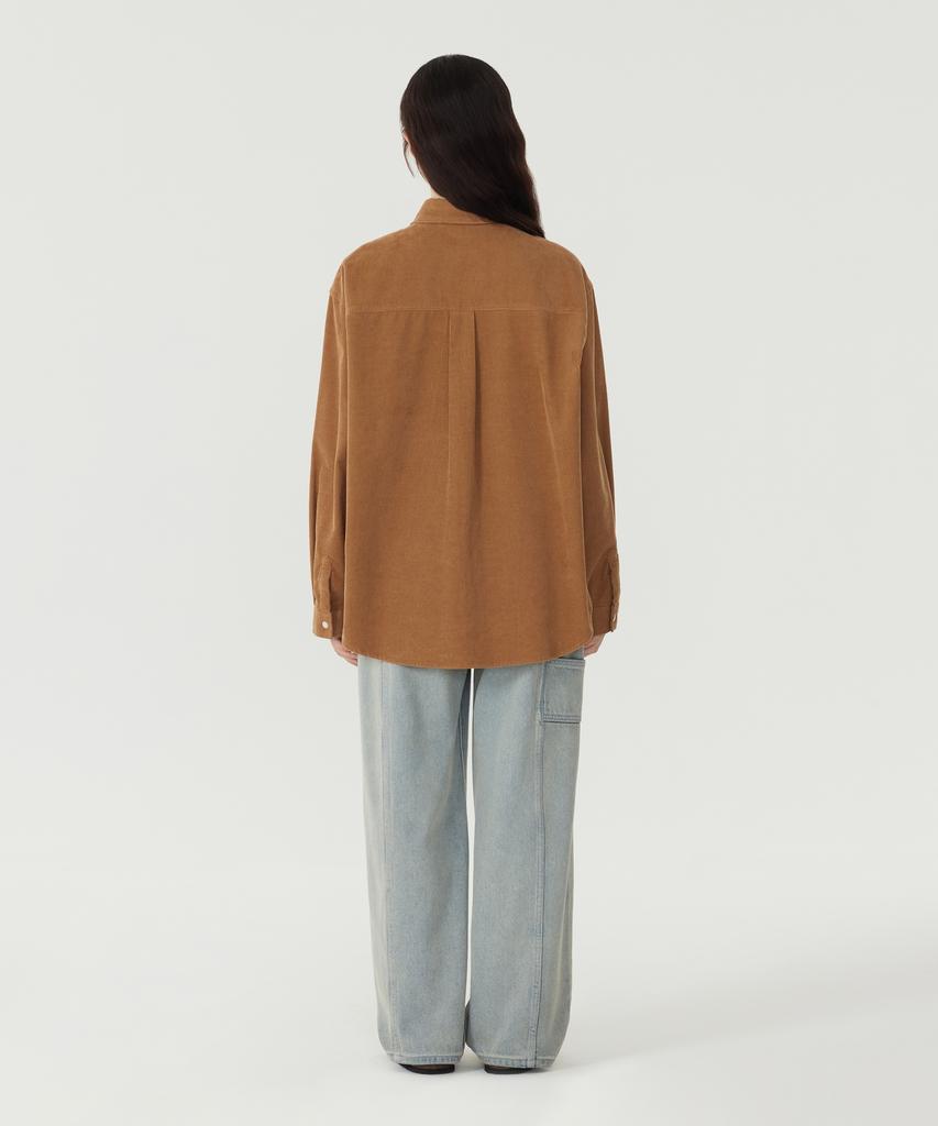 COVERNAT WOMAN Corduroy Shirt Camel