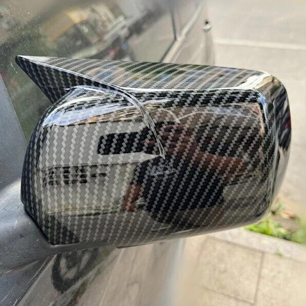 For BMW X5 E53 1999-2006 Car Sticker Rearview Side Mirror Cover Wing Cap Exterior Door Rear View Case Trim Carbon Fiber Look ABS