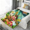 Hot Game C-Cookie Run Kingdom Throw Kid-Friendly Flannel Throw Blanket Soft Warm Anti-Static Washable All Season