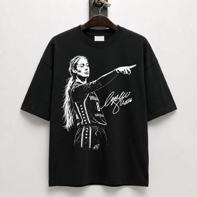 Women's Graphic T-Shirt, Casual Comfortable 100% Cotton Shortsleeve Top, Basketb