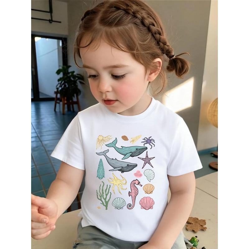 Europäische Größen Mädchen Kurzarm-T-Shirt, Weich Und Bequem Für Den Täglichen Gebrauch, Geeignet Für Zuhause, Draußen Und Sportliche Aktivitäten, Bequem Und Atmungsaktiv