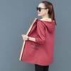 Spring Autumn Women's Jacket Loose Coat Double-sided Wear Trench Coat Mid-length Windbreaker  New Female Loose Outwear 5XL