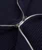 NODU Varsity Two-Way Zip-Up Knit [Navy]