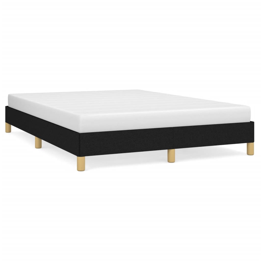 Vidaxl Bed Frame Without Mattress, Black, 140X190 Cm, Upholstered