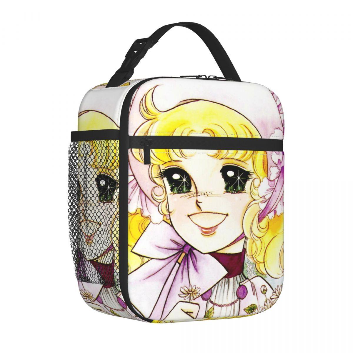 Candy Candy Manga Thermal Insulated Lunch Bag for Office Portable Food Bag Thermal Cooler Food Box One Size