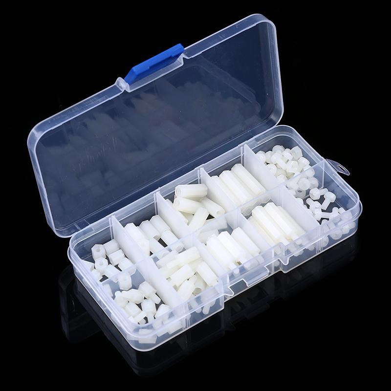 

140PCS M3 Nylon Standoffs Hex Spacers Screws Nuts Assorted Kit for RC FPV Drone Quadcopter Frame Audunio PCB Board White