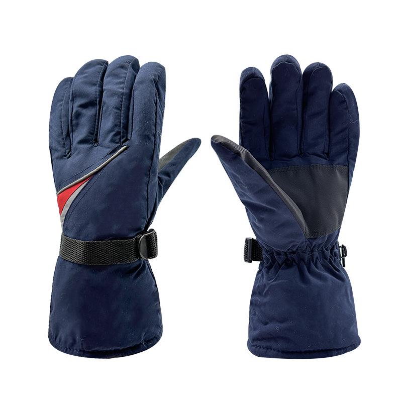 Mănuși de schi de iarnă pentru bărbați: Mănuși de ciclism de exterior calde, rezistente la vânt, impermeabile, rezistente la frig