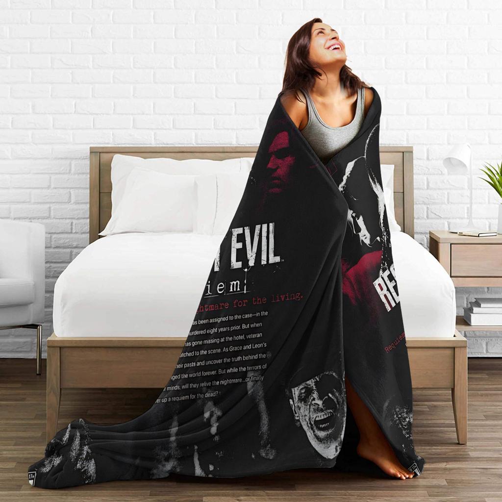 Residents Evils 9 Print Blanket For Men Women Super Soft Cozy Games Throw Blankets for Living Room 50x60 Inches Multiple Sizes