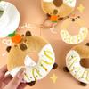 Plush Capybara Doughnut Stuffed Toy Animal Keychain Room Decoration Gifts Kid