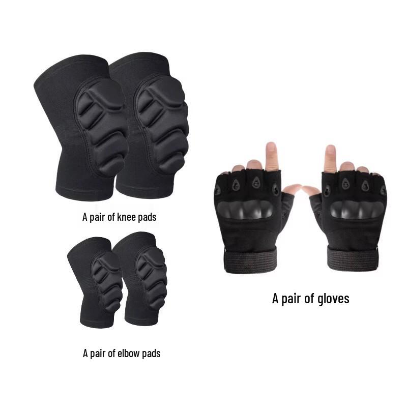 Tactical Protective Knee and Elbow Pad Set with EVA Foam Padding