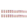 Sweet pink leopard print kitten French girl, wind removable wearing armor 30 pieces press on nails