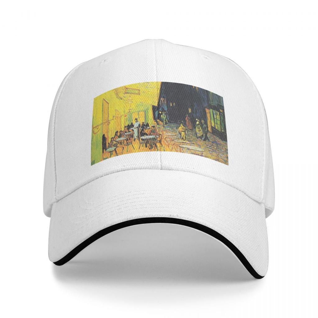 Café Terrace at Night by Vincent van Gogh Baseball Cap fashionable Beach Outing Golf Wear Hat Luxury Brand Boy Cap Women's