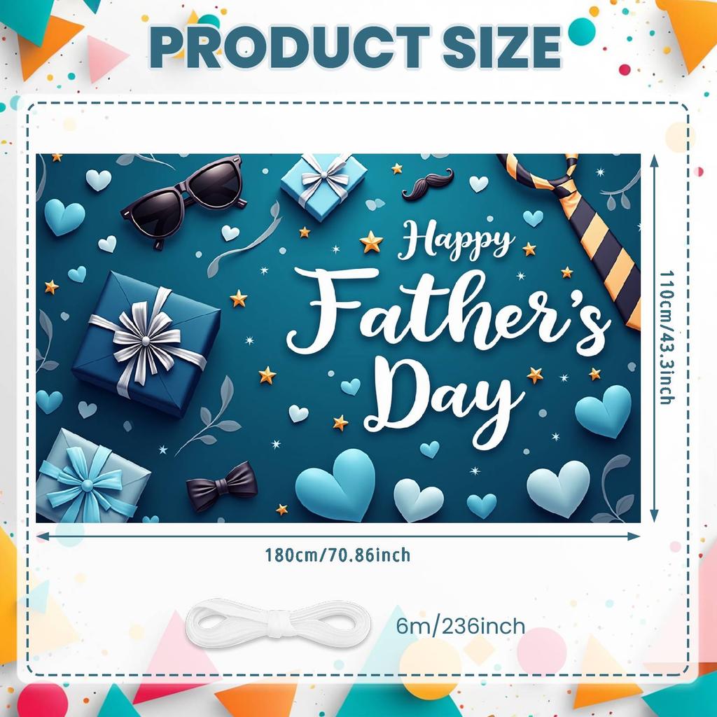 Frohen Vatertag Banner Krone Dekoration Vater Feier Kulisse Daddy Feier Kulisse Schnurrbart Design Für Vatertag