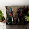 1Pc Tropical Elephant Decorative Pillow Cover, 45X45Cm, Single-Side Print,Cushion Case For Sofa Durable Design, Home Decor