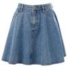Women's Washed Denim A-Line Skirt