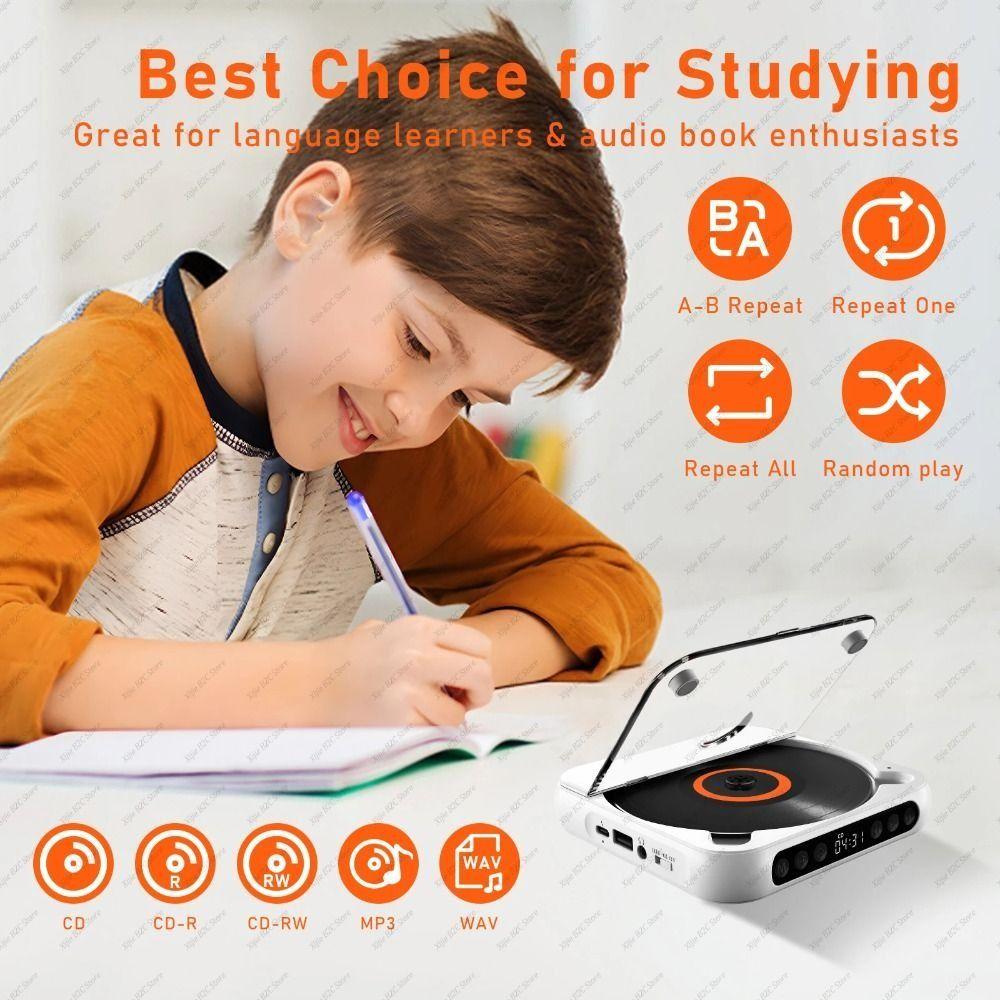 6 Modes Portable Music Player Dustproof Cover CD Runner Stereo CD Players  Portable Use