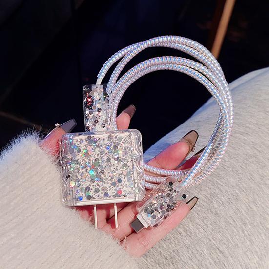 Charger Case And Cable Organizer for IPhone 14/15/13/12 20W Fast Charging Anti-Break Data Line Protector Charger Dust Cover