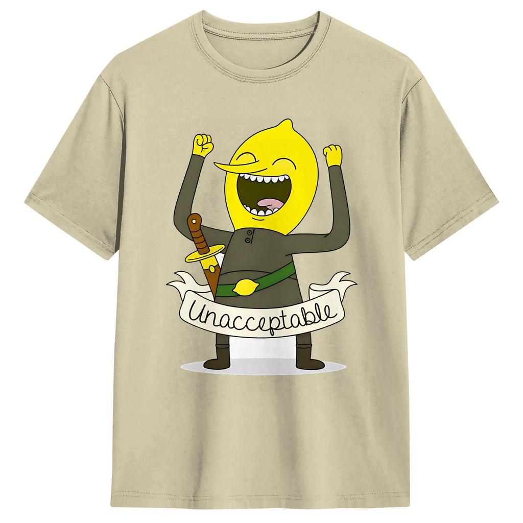 Unisex Women Funny Lemongrab Unlemonable T Shirts Pure Cotton Clothing Funny Short Sleeve Crew Neck Tee Shirt Plus Size TShirt