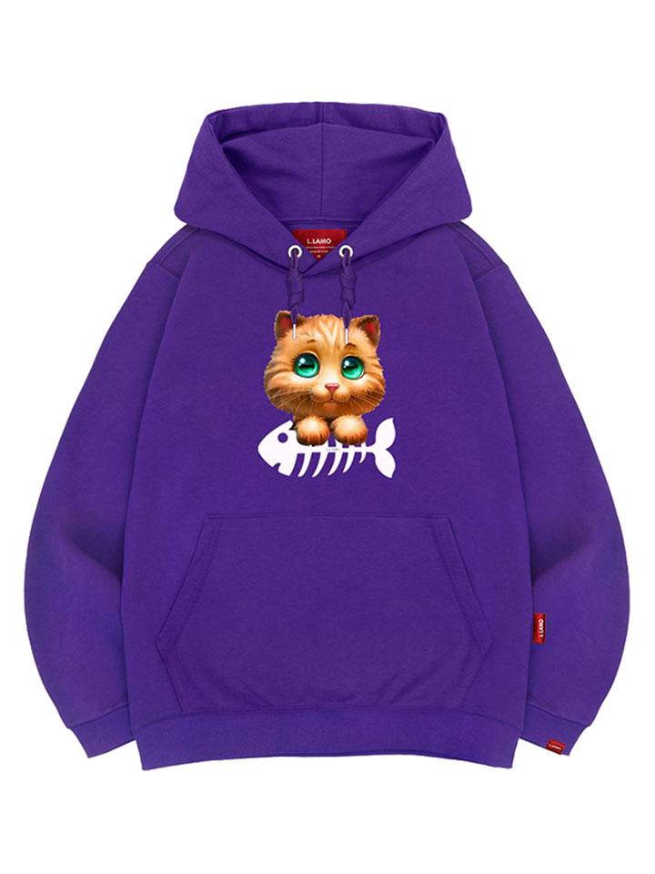 Yummy Cat Hoodie Unisex Big Size M~4Xl