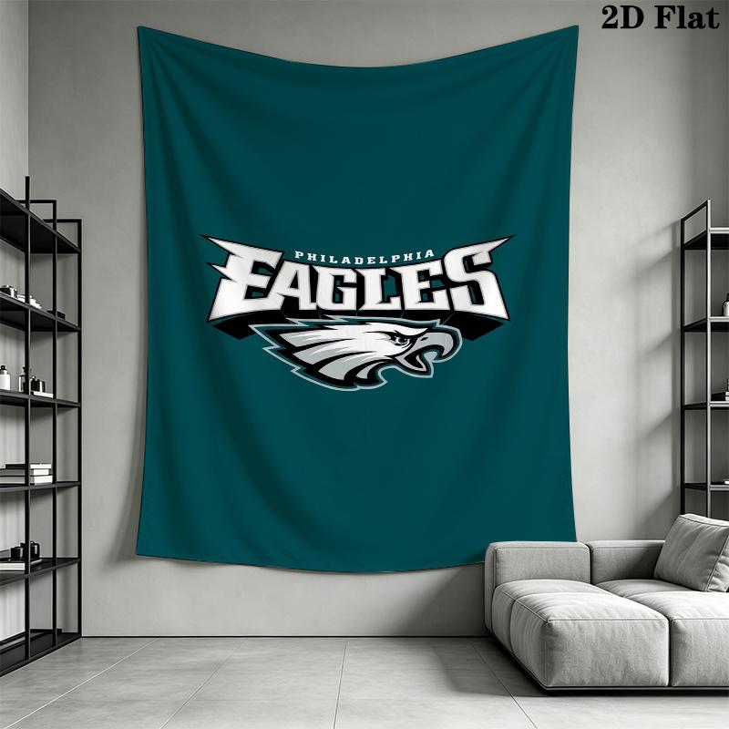 Philadelphia Eagles Wandteppich Ästhetisches Wandbehang Gedruckter Stoffdecke Dekorative Wandteppiche für Schlafzimmer Wohnzimmer Heimdekoration