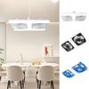 60W Power LED Deckenventilator Doppelblatt Fernbedienung Ventilator Super Wind Doppelreihenventilator Heimgebrauch
