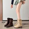 Pretty Feifei Pile Boots Women's Summer New Merad Western Cowboy Short Boots Medium Boots Martin Boots
