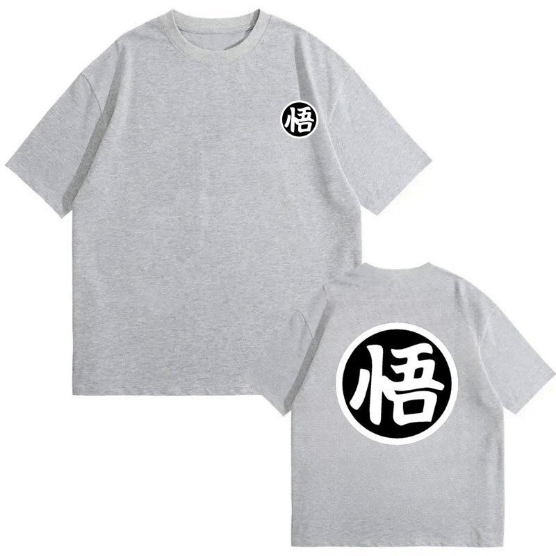 Summer Fashion Anime Son Goku T-shirt Cotton Short Sleeve Tops Tee Loose Oversized Casual T Shirts Men Clothing