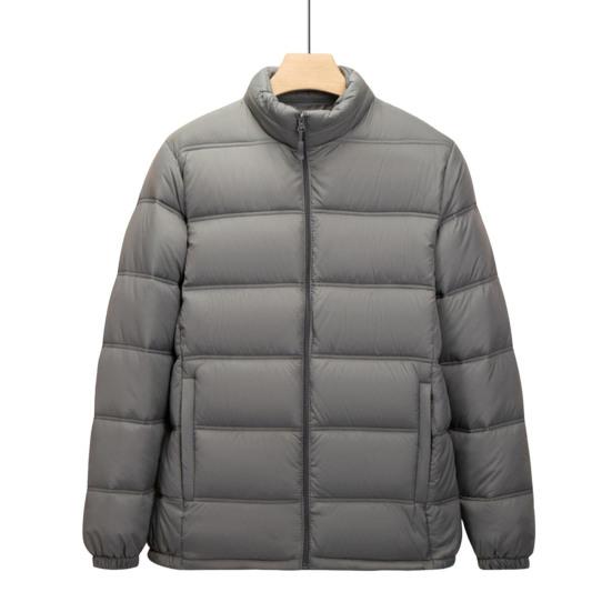 Herren Baumwollmantel Stehkragen Langarm Elastische Bündchen Baumwolljacke mit Taschen Einfarbig Verdickte Warme Oberbekleidung