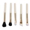 6 in 1 Makeup Brush Set Portable Synthetic Cosmetic Brushes Set for   Blending Powder Eye Shadow with Mirror