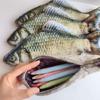 Fischförmige Federmäppchen Weiches Stoff-Federmäppchen Große Kapazität Stifte-Organizer Für Schule Büro Reisen und Täglich