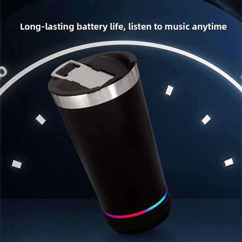 16oz Bluetooth Waterproof Speaker Mug With Vacuum Insulation For Home Office And Parties