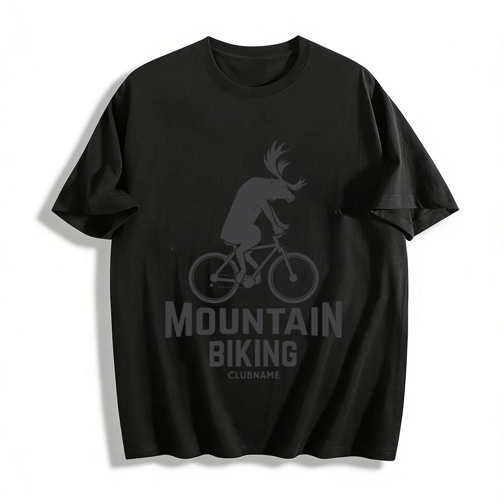 

Moose Mountain Biking Club Graphic Casual Tee For Outdoor Fans Pure cotton T-shirt XXS