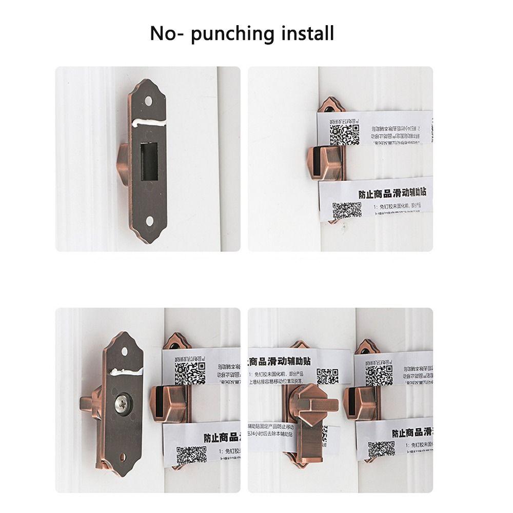 Anti-theft Door Bolt 90 Degree Door Hasps Right Angle Sliding Door Lock Guard