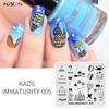 kads Immaturity 005 Nail Stamping Plates Amusement Park Element Clown Hot Air Balloon Nail Art Stamp Plate DIY Manicure Template