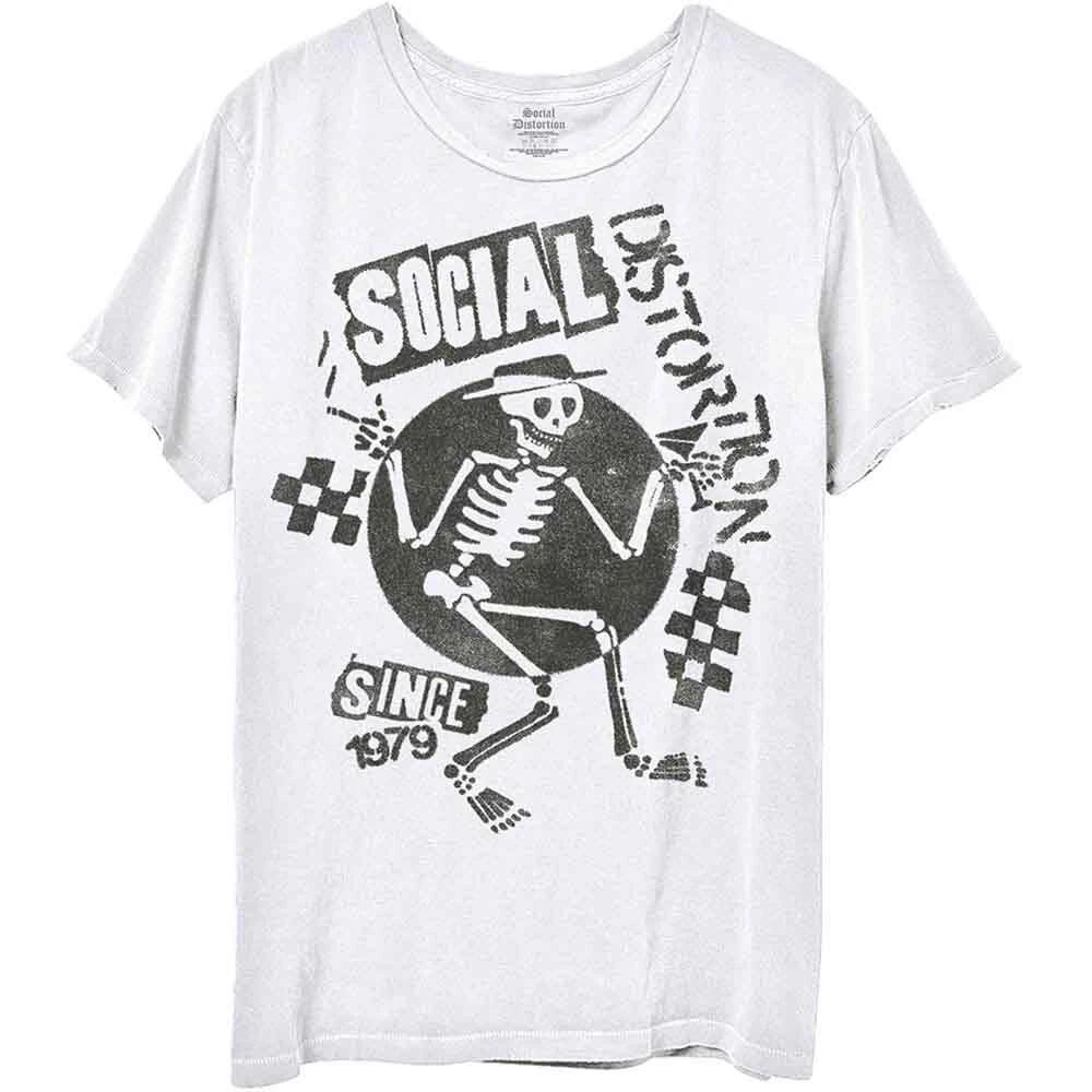 Social Distortion T Shirt Speakeasy Checkerboard Band Logo Official White XXL S