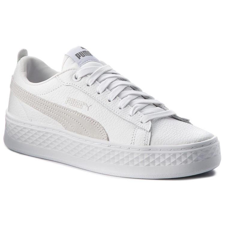 New PUMA Smash Platform Low 'White' Women's 366487-06
