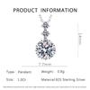 Sterling Silver Simulated Moissanite Snowflake Pendant Necklace for Women - Elegant Fashion Jewelry