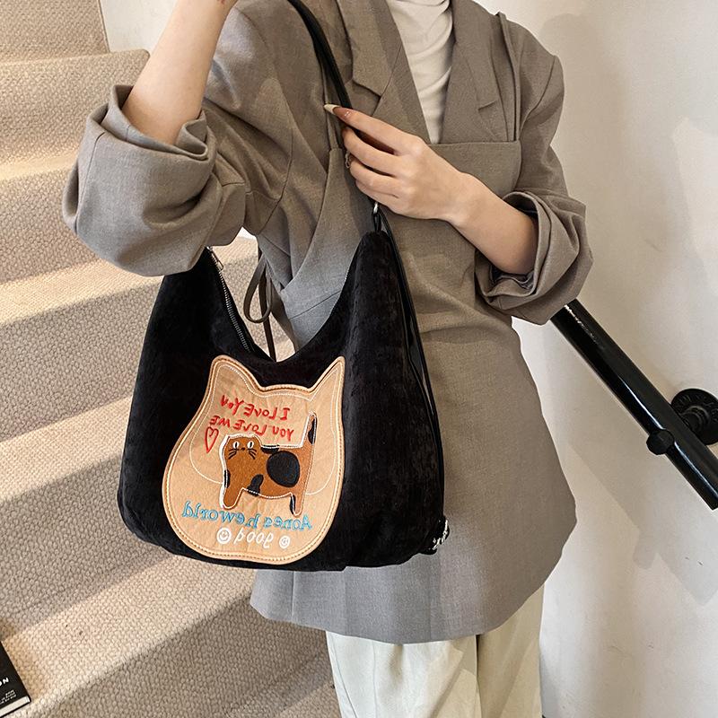 Commuter Backpack Bag Women's 2025 New College Style Tote Bag Large Capacity Shoulder Underarm Bag