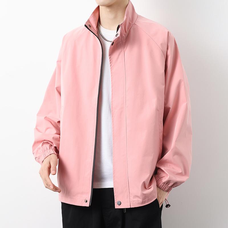 Chengmai Zipper Cardigan Stand-up Collar Jacket Men's Trend High Quality Light Luxury Solid Color Versatile Shirt