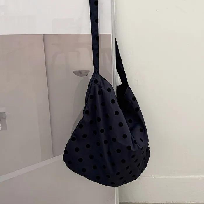 Shoulder Eco-bag Polka Dot Navy