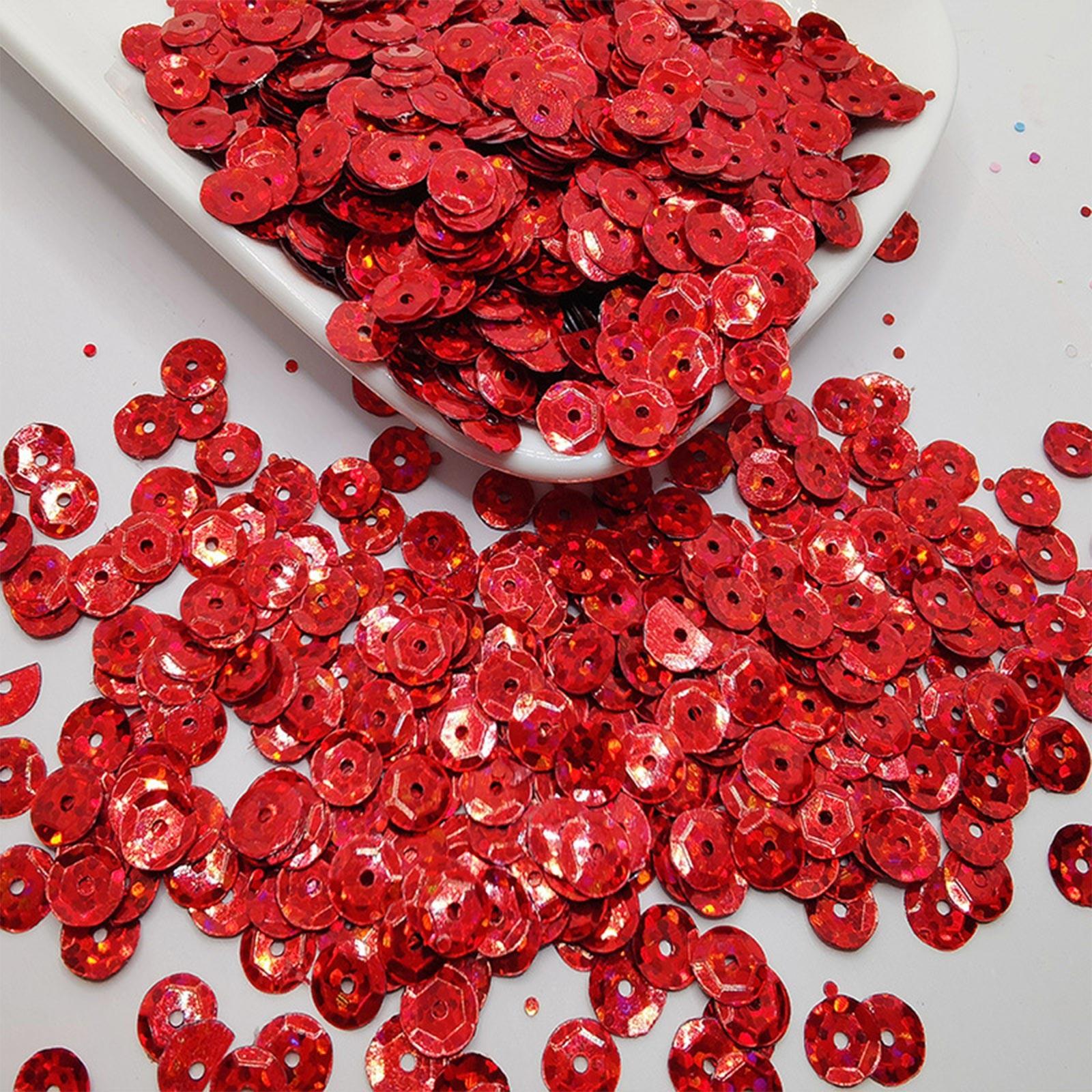 

10 г 4 мм 5 мм 6 мм 8 мм 10 мм чашка ПВХ блестки блестящие пайетки для одежды, шляпы, обуви. Дети DIY. Поделки ручной работы аксессуары One Size красный